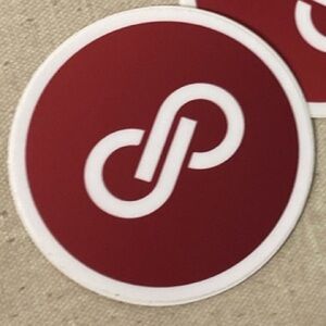 COPY - Huge poshmark logo stickers red white lot of 1